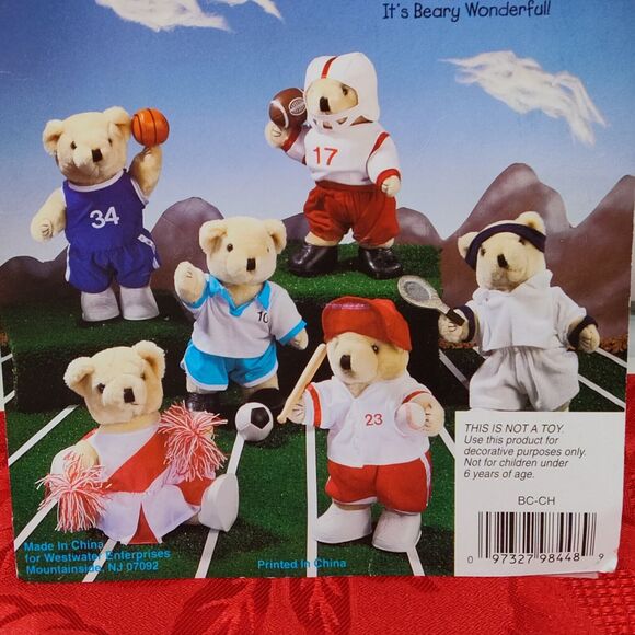 Westwater Bear Wear Active for Bears on The Go Red Cheerleader W/ Pom pom NEW - Picture 3 of 9
